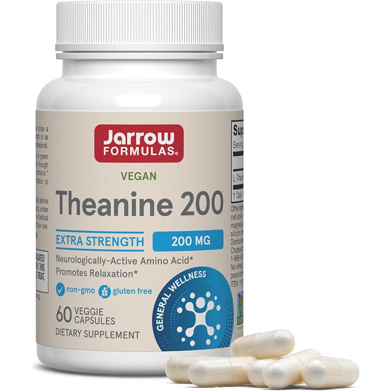 Jarrow Formulas L-Theanine Relaxation Dietary Supplement Capsules