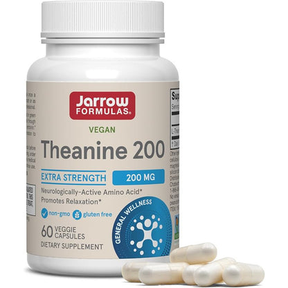 Jarrow Formulas L-Theanine Relaxation Dietary Supplement Capsules
