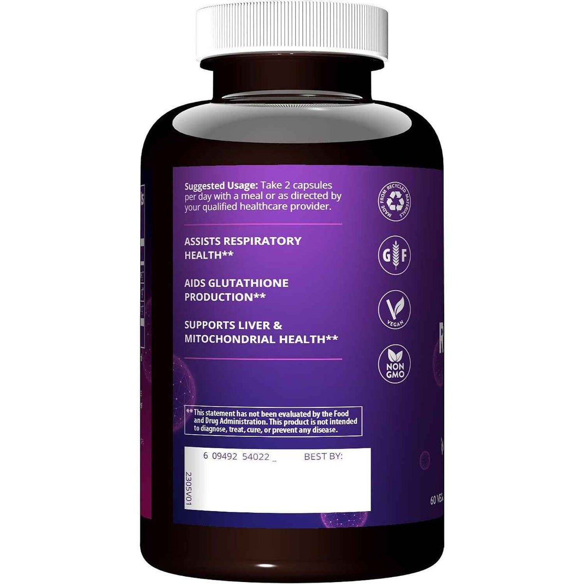 MRM Quercetin + NAC Respiratory Health Support Capsules