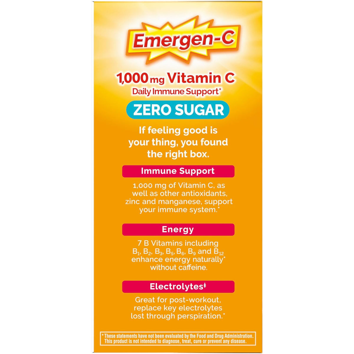 Emergen-C Vitamin C 1000 mg Immune Support Dietary Supplement Packets