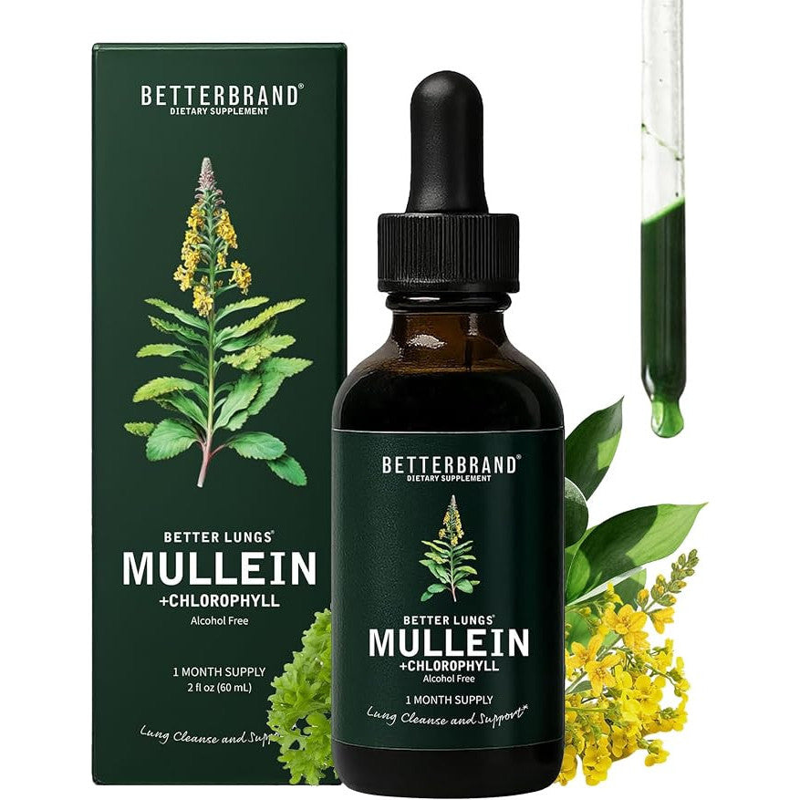Betterbrand Mullein Drops Lung Detox Respiratory Support Liquid