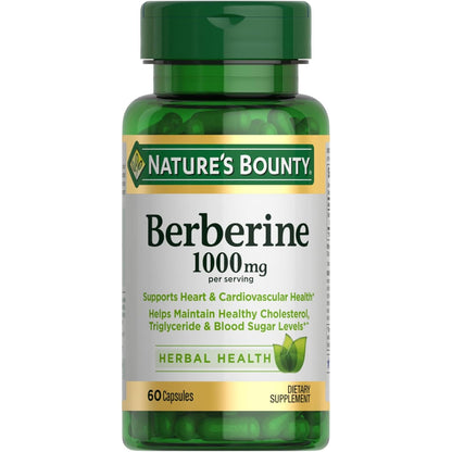 Nature's Bounty Berberine 1000mg Capsules 60 Count