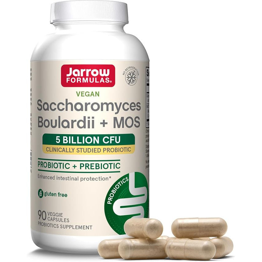Jarrow Formulas Saccharomyces Boulardii + MOS Dietary Supplement Veggie Caps
