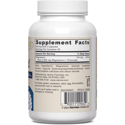 Jarrow Formulas MagMind Magnesium L-Threonate Dietary Supplement Capsules