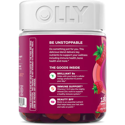 OLLY Women's Multivitamin Gummy Overall Wellness Berry Flavored