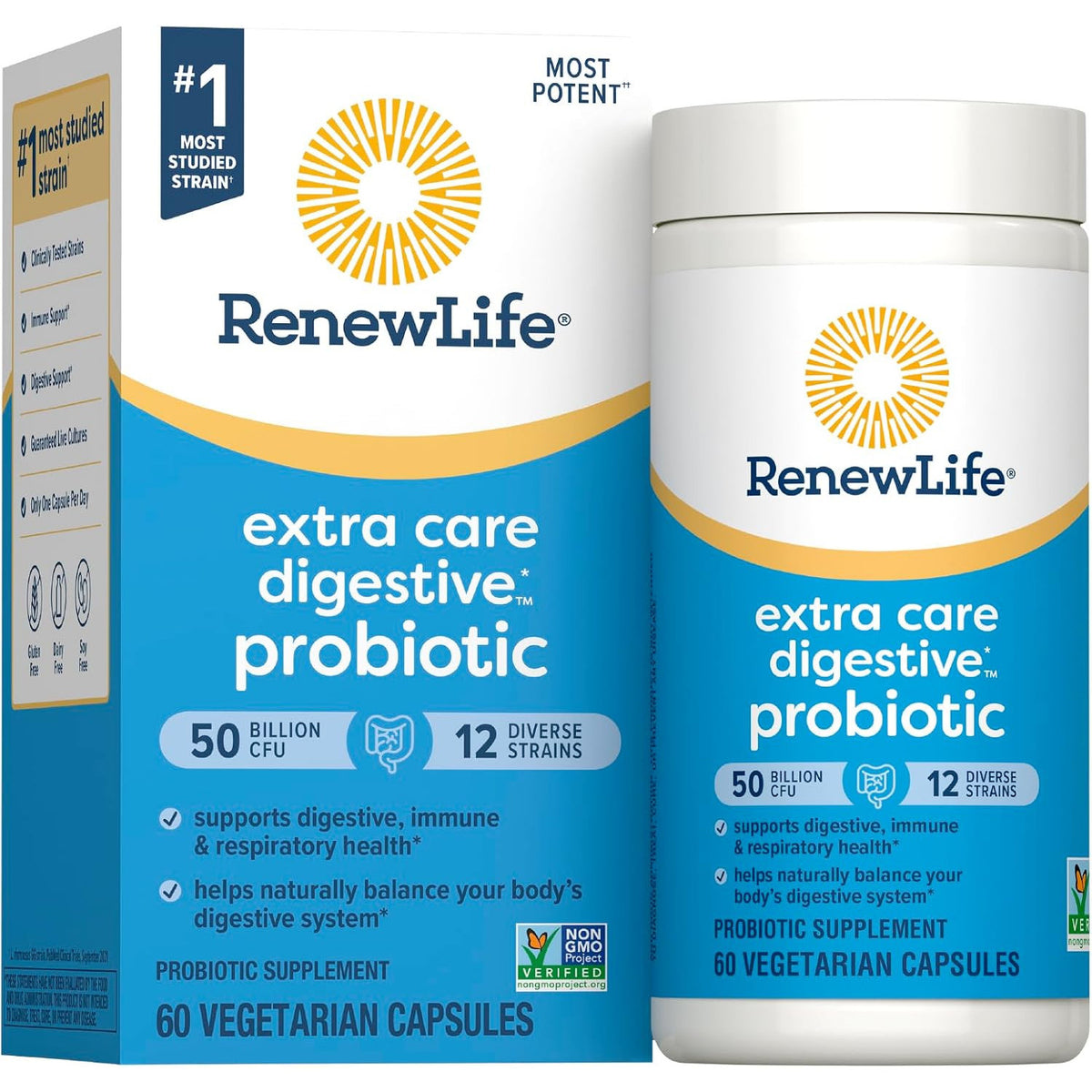 Renew Life Extra Care Probiotic Digestive Support Capsules
