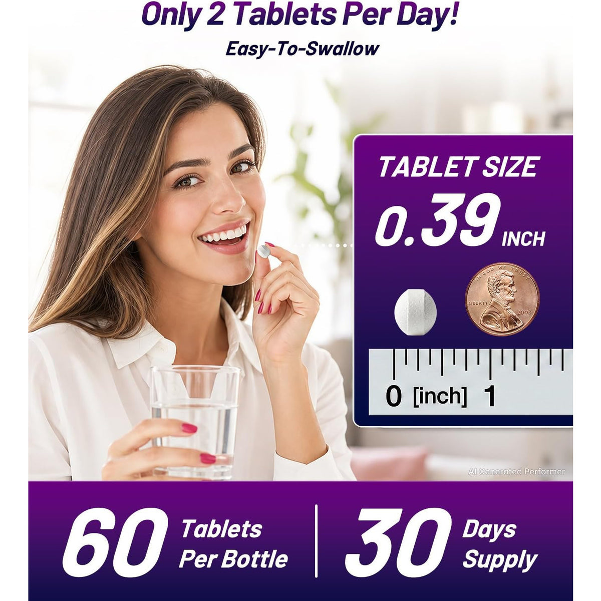 Oopeatol GABA L-Theanine Stress Sleep Mood Support Tablets 60 Count