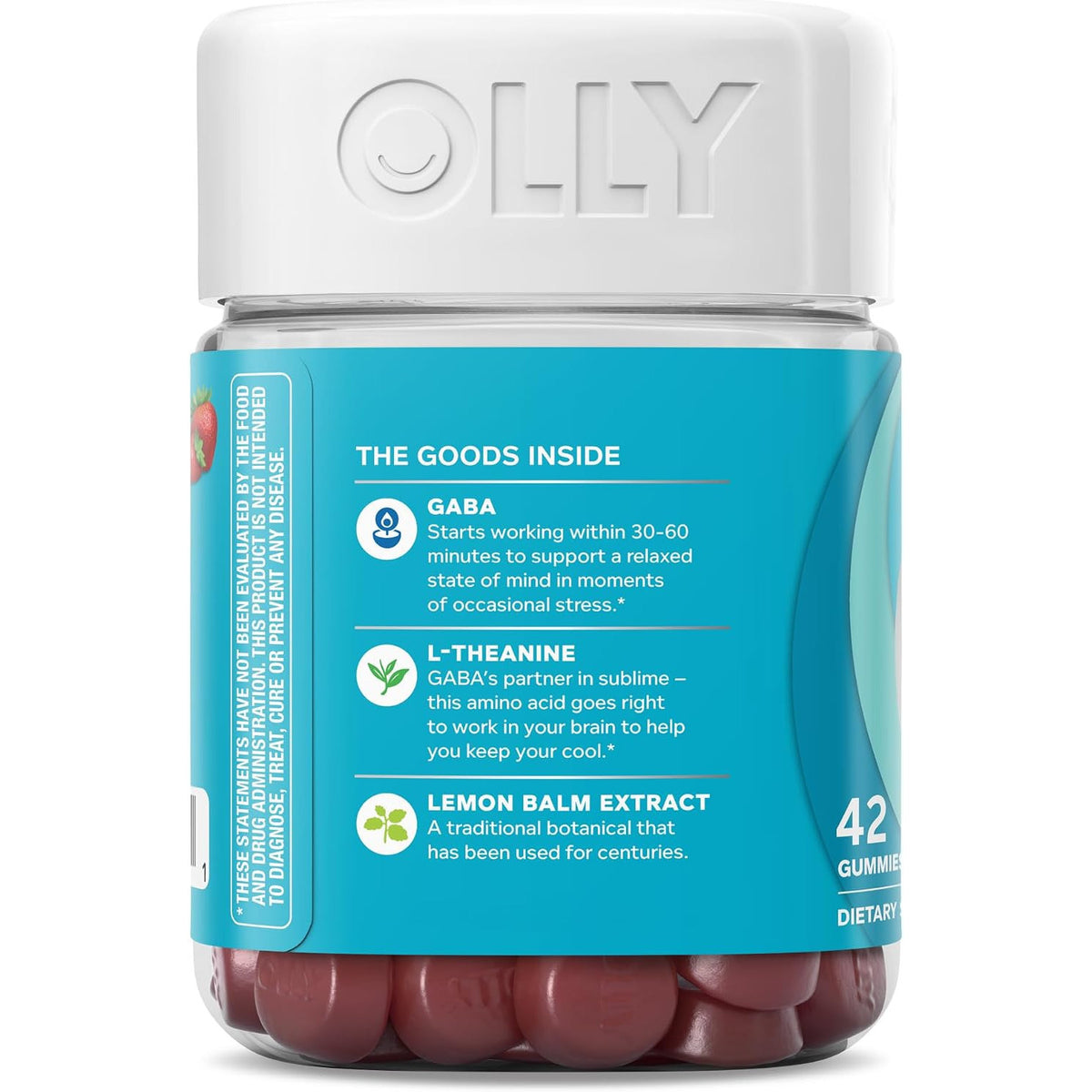 OLLY Goodbye Stress Support Supplement Berry Verbena Gummies