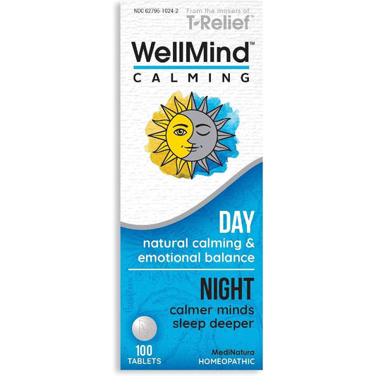 MediNatura WellMind Calming Stress Mood Support Tablets 100 Count