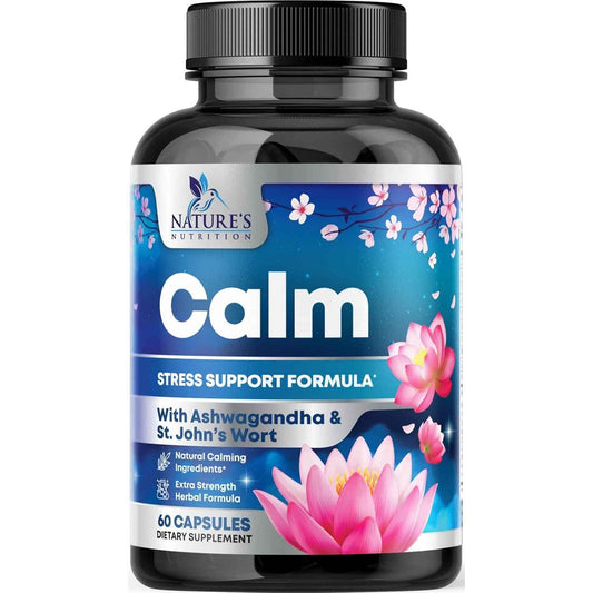 Nature's Nutrition Ashwagandha GABA Stress Mood Support Capsules