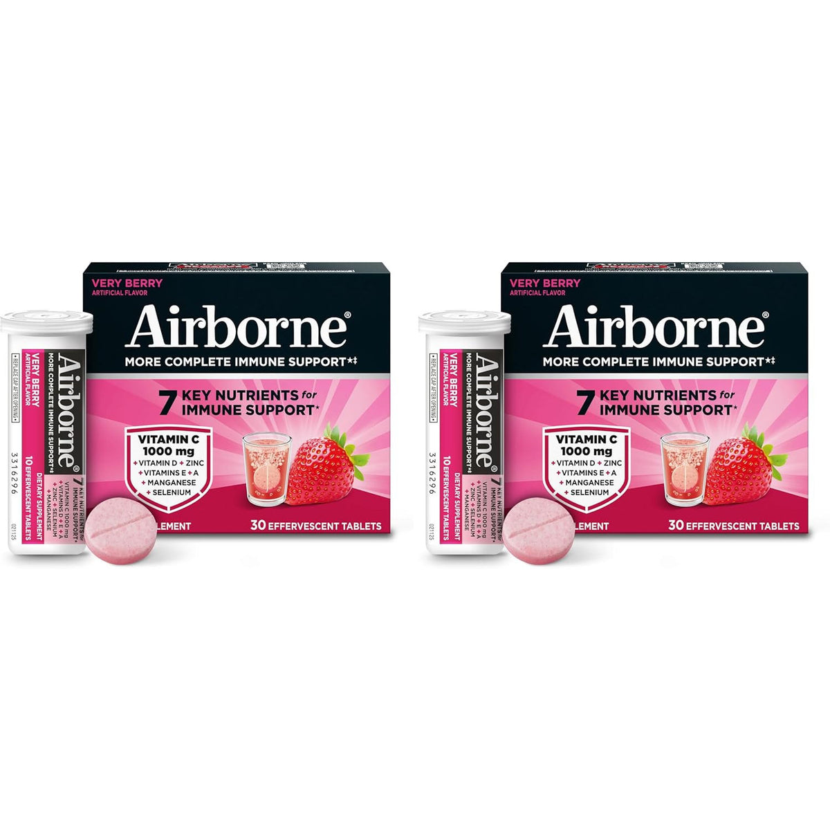 Airborne Immune Support Effervescent Tablets Zesty Orange 30 Count