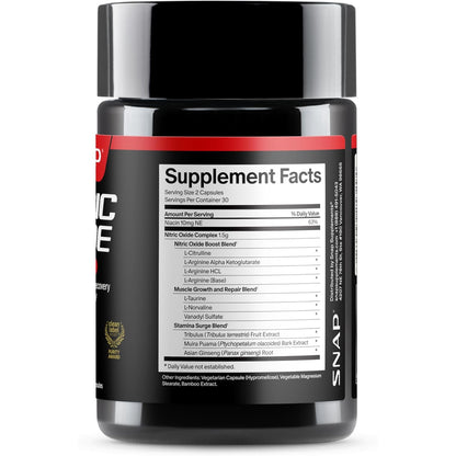 Snap Supplements Nitric Oxide Booster + Prostate Health Supplements for Men 60 + 90 Capsules