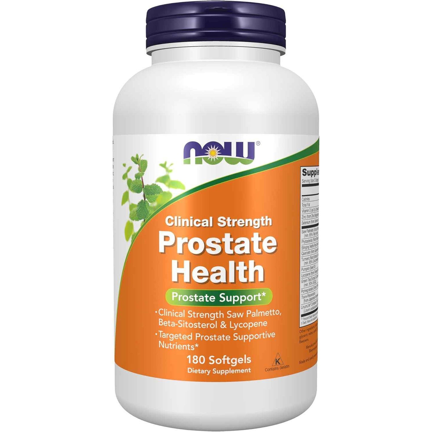NOW Supplements Prostate Health Clinical Strength Saw Palmetto Beta-Sitosterol & Lycopene 180 Softgels