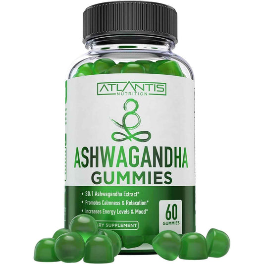 Atlantis Nutrition Ashwagandha Calm Mood Support Cherry Gummies 60 Count