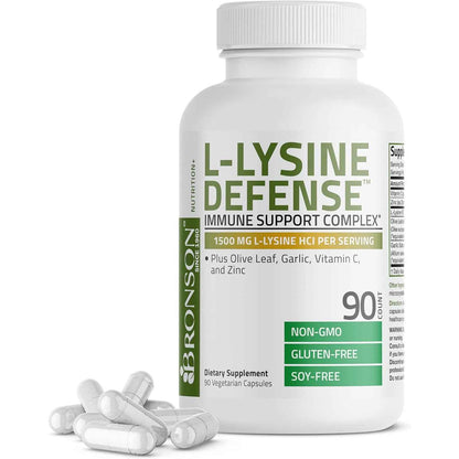Bronson L-Lysine Defense Immune Support Complex Capsules