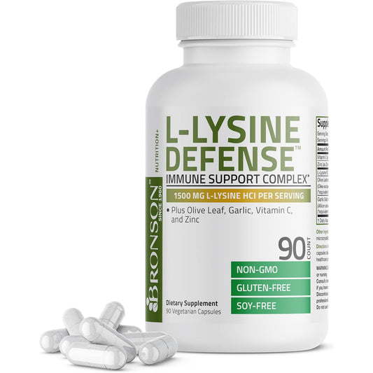 Bronson L-Lysine Defense Immune Support Complex Capsules