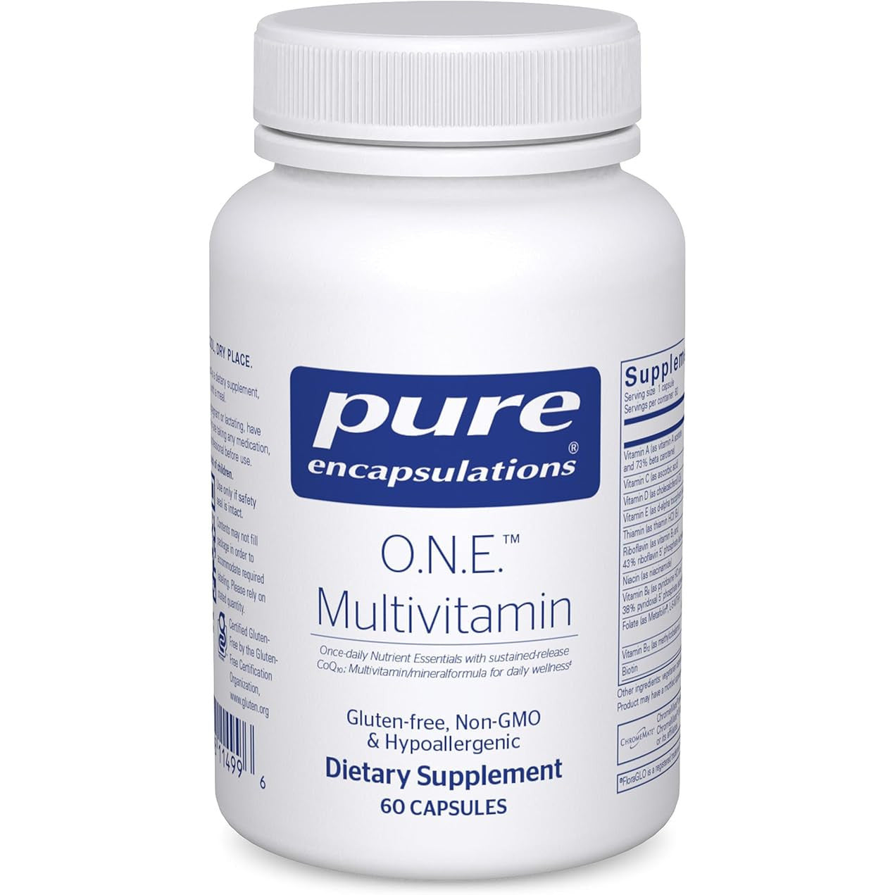 Pure Encapsulations O.N.E. Multivitamin Once Daily With Metafolin CoQ10 Lutein