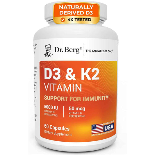 Dr. Berg Maximum Strength 7-in-1 Vitamin D3 K2 5000 IU