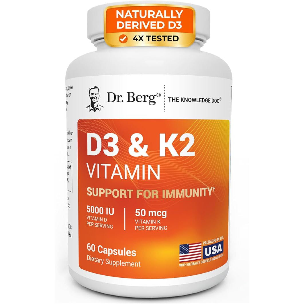 Dr. Berg Maximum Strength 7-in-1 Vitamin D3 K2 5000 IU