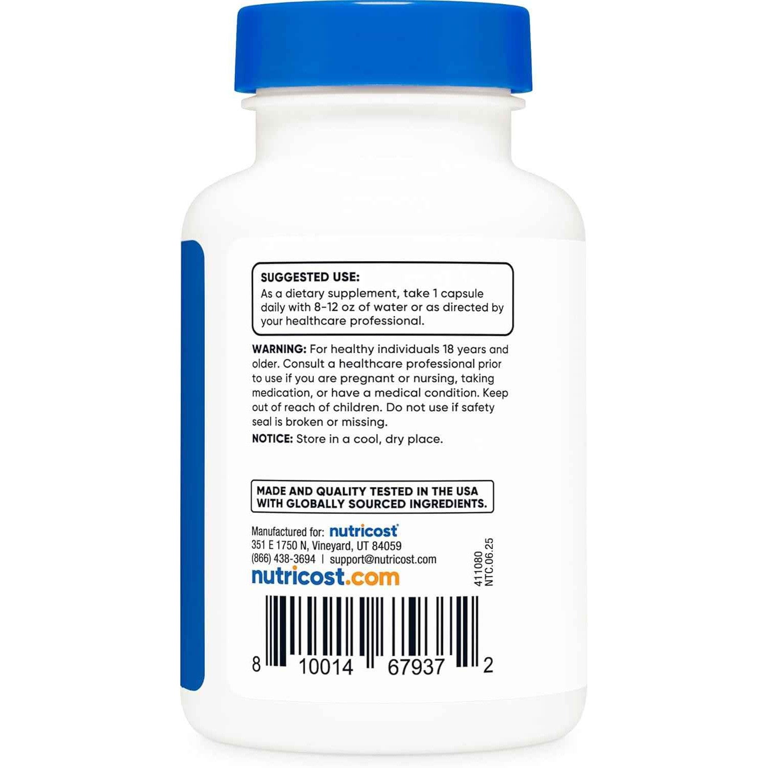 Nutricost L-Theanine 200mg Double Strength Supplement Capsules - Non-GMO, Gluten Free