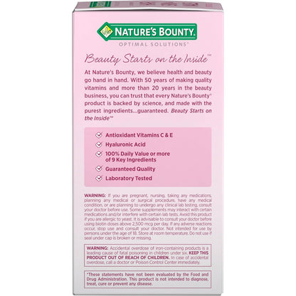 Nature's Bounty Advanced Hair Skin & Nails Argan-Infused Supplement 150 Softgels