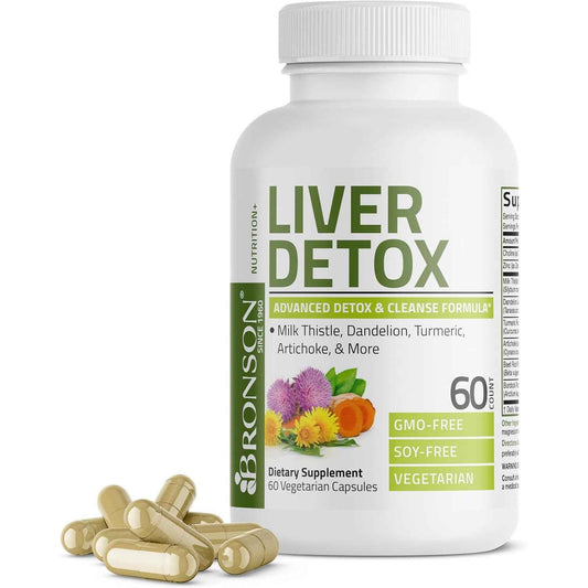 Bronson Milk Thistle Liver Detox Cleansing Formula Capsules