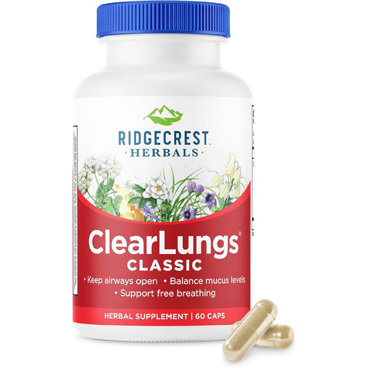 RidgeCrest Herbals ClearLungs Classic Lung Respiratory Support Capsules