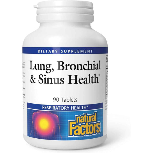 Natural Factors Lung Bronchial Sinus Health Respiratory Support Tablets