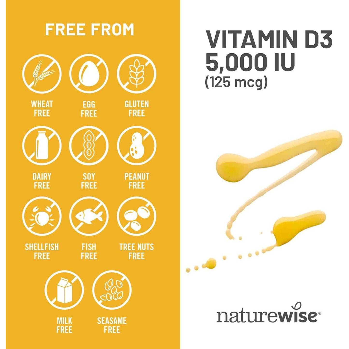 NatureWise Vitamin D3 5000iu (125 mcg) 360 Count Mini Softgel