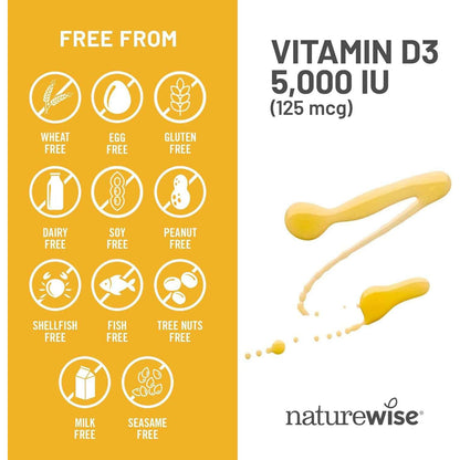 NatureWise Vitamin D3 5000iu (125 mcg) 360 Count Mini Softgel