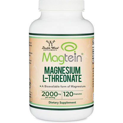 Double Wood Supplements Magnesium L-Threonate Capsules 2,000mg for Cognitive Support