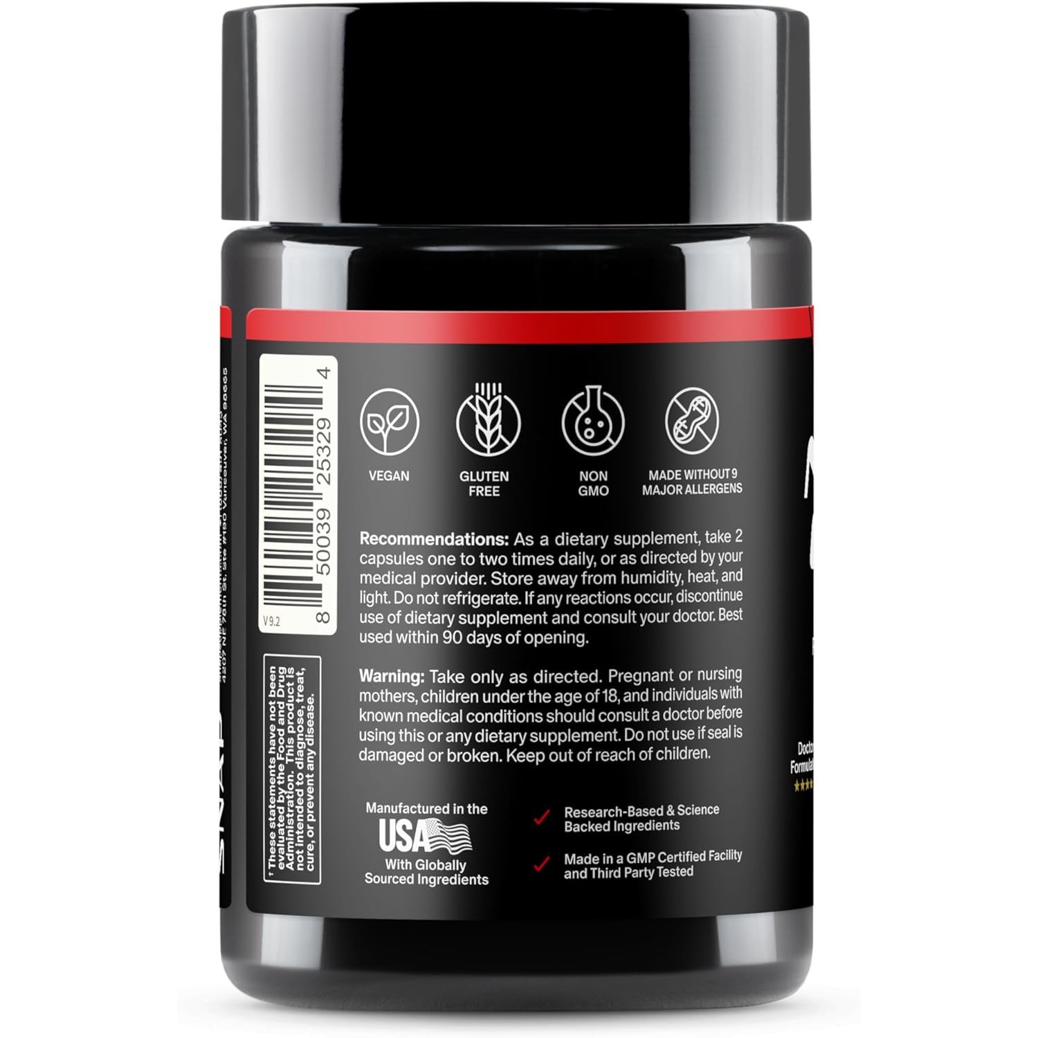 Snap Supplements Nitric Oxide Booster + Prostate Health Supplements for Men 60 + 90 Capsules