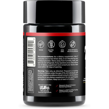 Snap Supplements Nitric Oxide Booster + Prostate Health Supplements for Men 60 + 90 Capsules