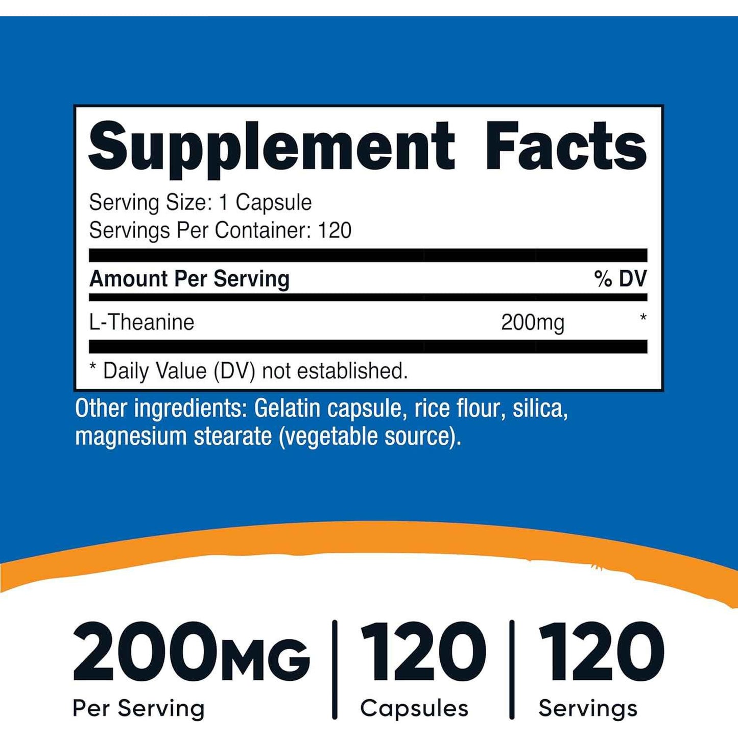 Nutricost L-Theanine 200mg Double Strength Non-GMO Gluten Free Capsules