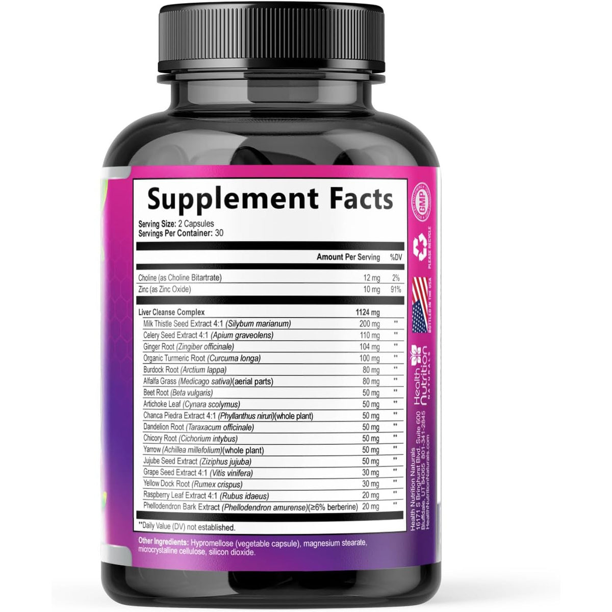 Health Nutrition Naturals Milk Thistle Liver Detox Support Capsules