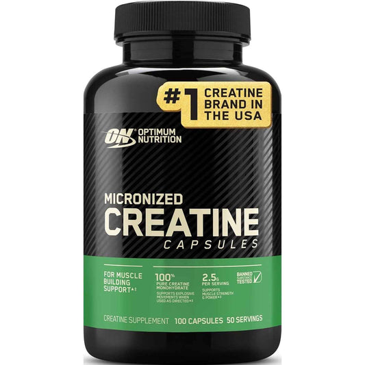 Optimum Nutrition Micronized Creatine Monohydrate Capsules 2.5g Per Serving 50 Servings