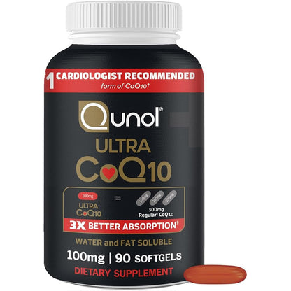 Qunol Ultra CoQ10 100mg Softgels Antioxidant Supplement