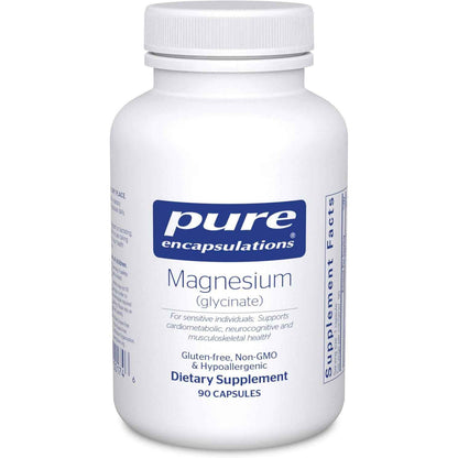 Pure Encapsulations Magnesium Glycinate Supplement for Stress Relief and Sleep