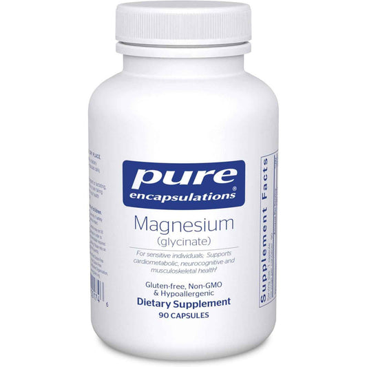Pure Encapsulations Magnesium Glycinate Supplement for Stress Relief and Sleep