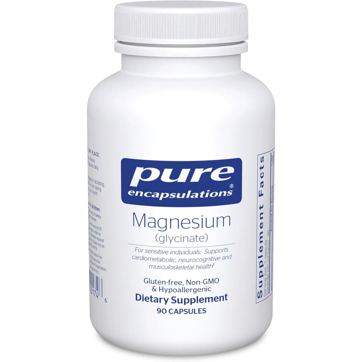 Pure Encapsulations Magnesium Glycinate Supplement for Stress Relief and Sleep