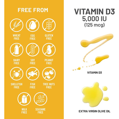 NatureWise Vitamin D3 5000IU Dietary Supplement Softgels
