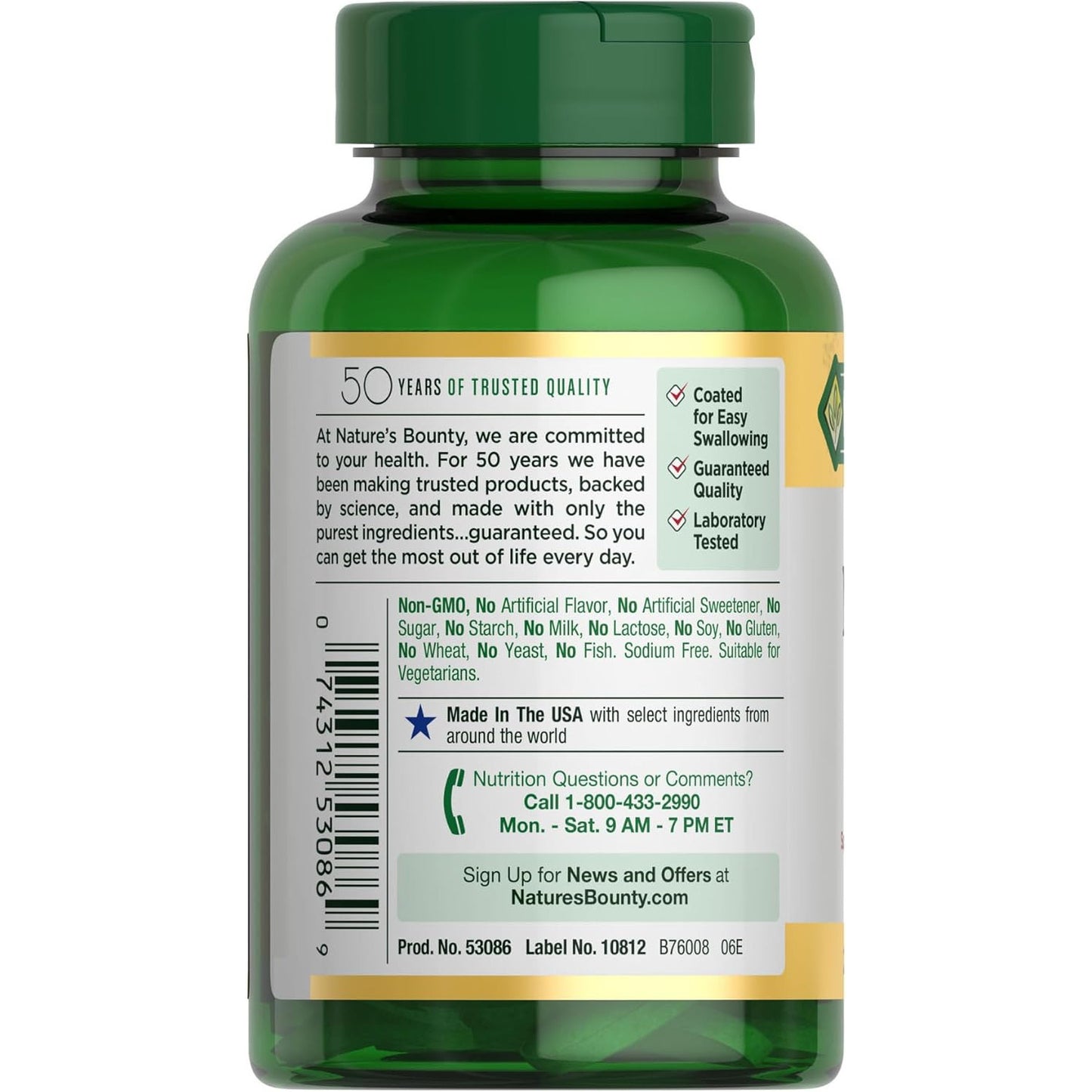 Nature's Bounty Magnesium 500 mg High Potency Tablets 200 Count