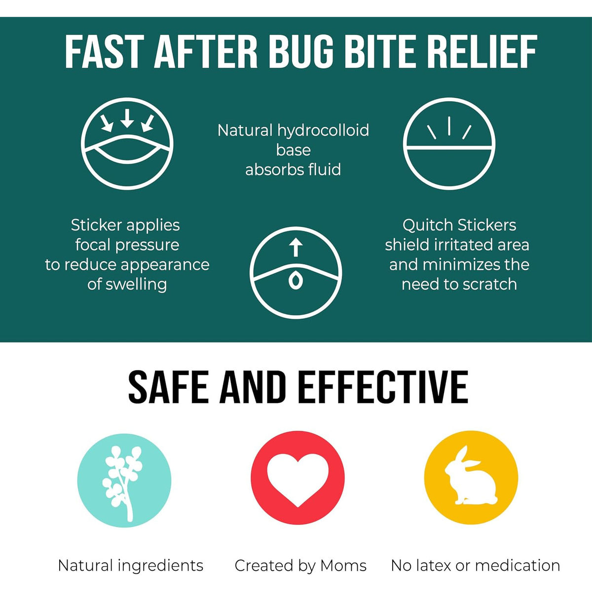 Quitch Bug Bite Itch Relief Patches