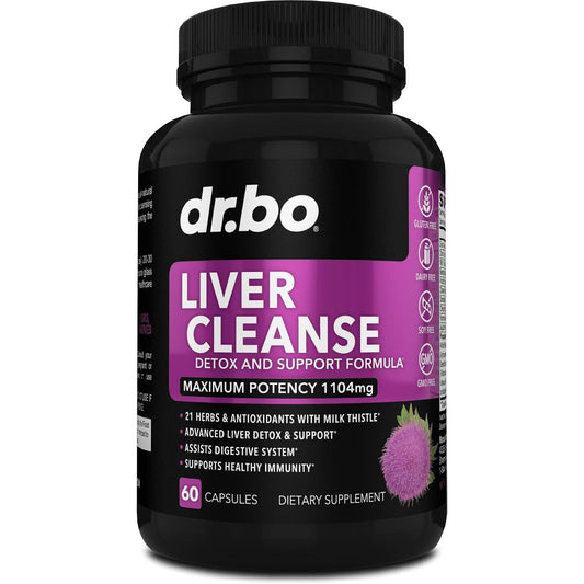 DR. BO Milk Thistle Liver Cleanse Detox Support Capsules
