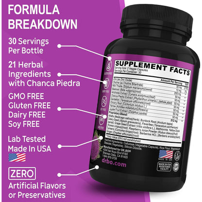 DR. BO Milk Thistle Liver Cleanse Detox Support Capsules