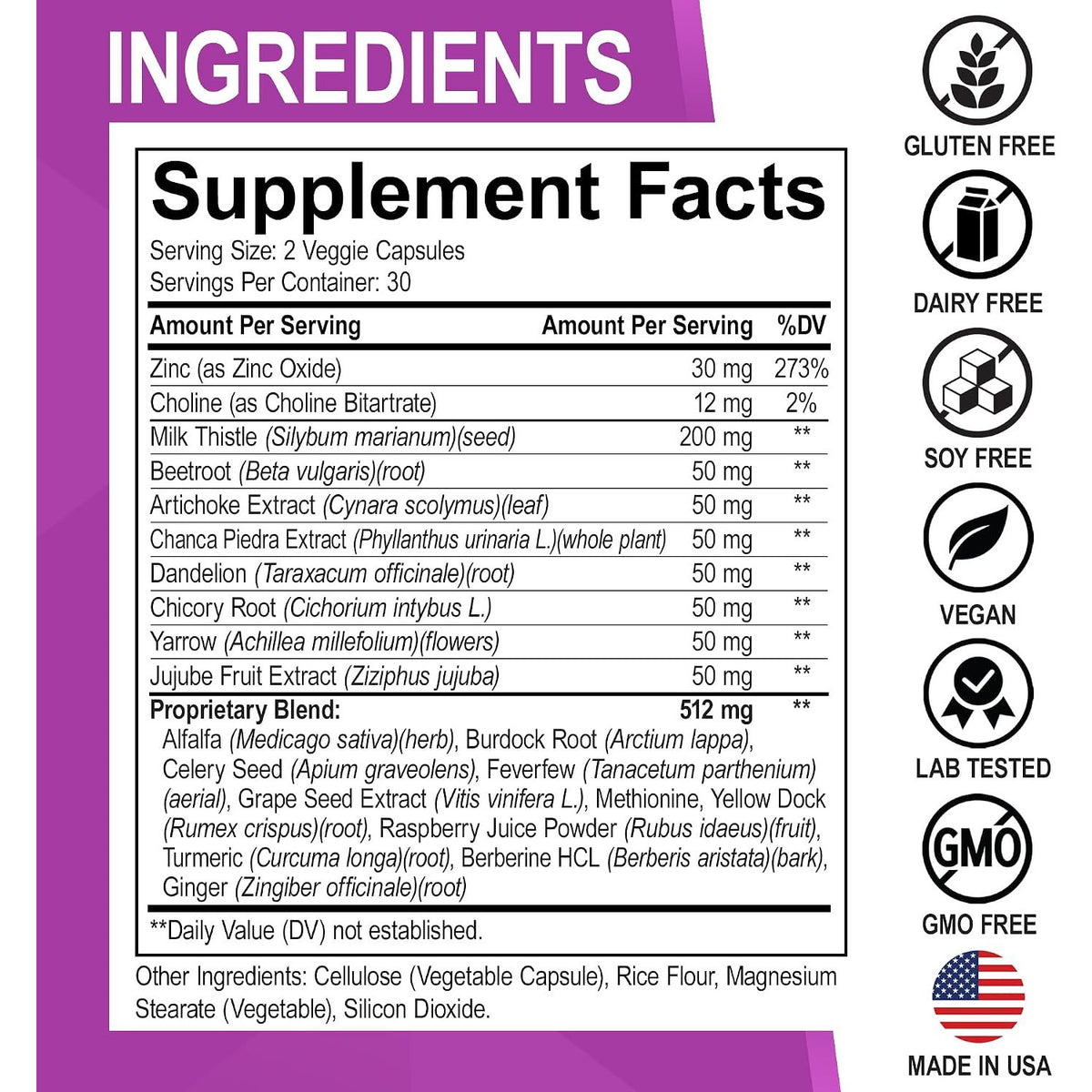DR. BO Milk Thistle Liver Cleanse Detox Support Capsules