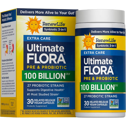 Renew Life Extra Care Probiotic Digestive Support Capsules