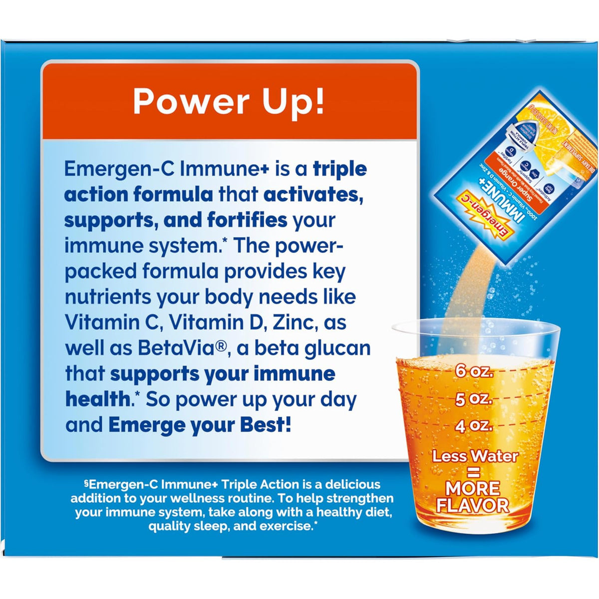 Emergen-C Immune+ Triple Action Immune Support Dietary Supplement Powder Packets
