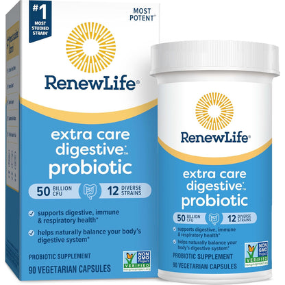 Renew Life Extra Care Probiotic Digestive Support Capsules