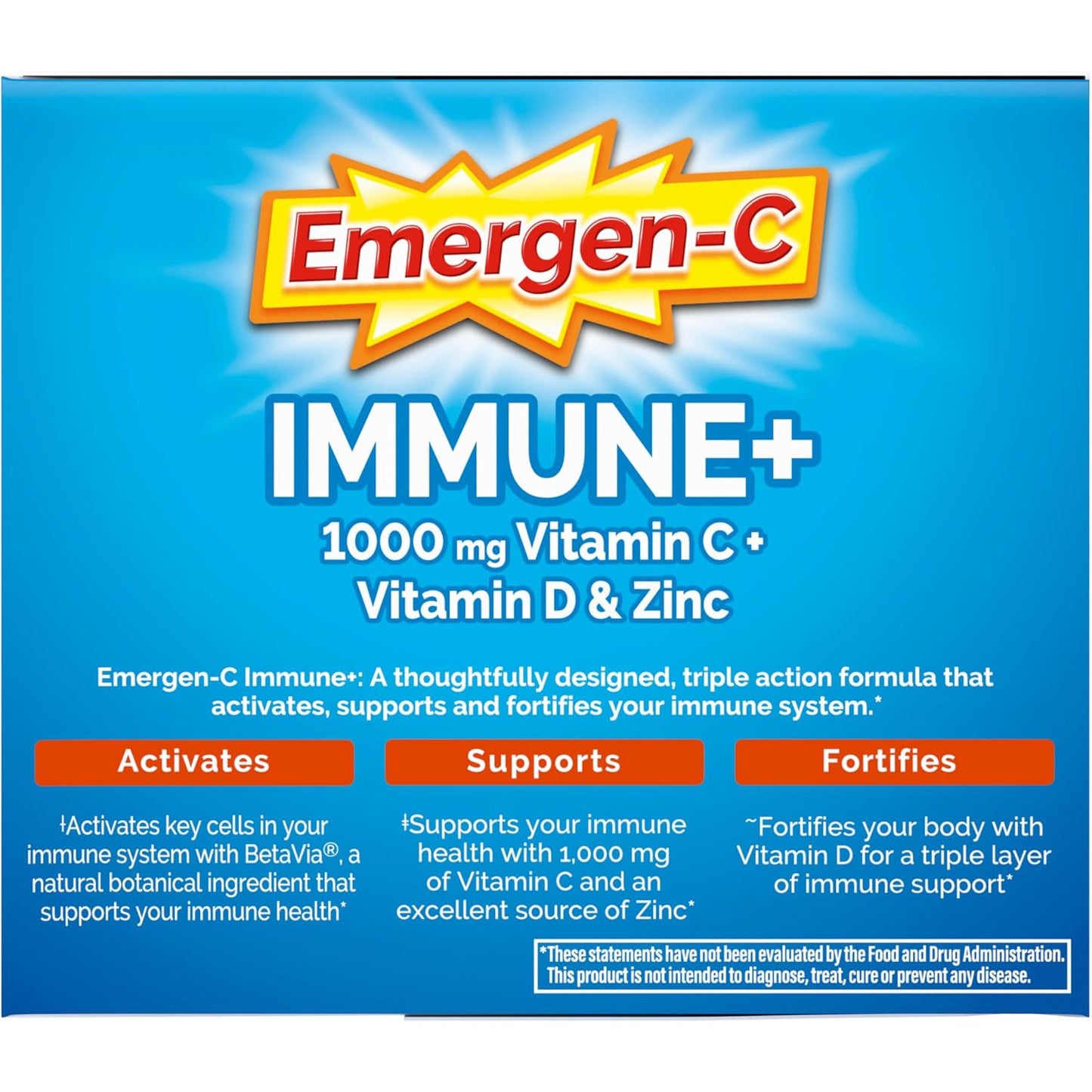 Emergen-C Immune+ Triple Action Immune Support Dietary Supplement Powder Packets